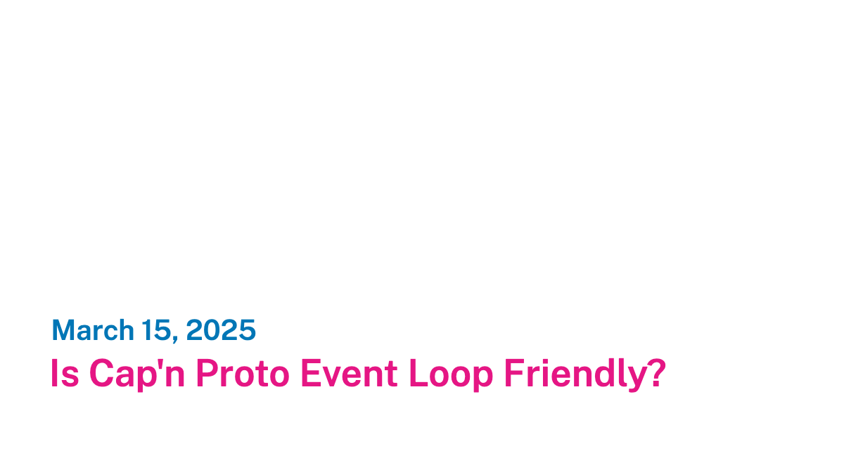 Now that we've seen how to efficiently parse and serialize JSON using a number of strategies, it's time to take a look at Cap'n Proto. This is a lean 